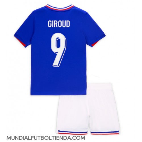 Camiseta Francia Olivier Giroud #9 Primera Equipación Replica Eurocopa 2024 para niños mangas cortas (+ Pantalones cortos)